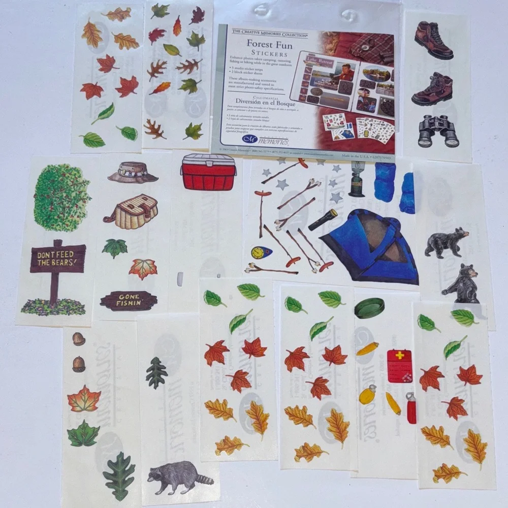 Junk Journal Supplies Creative Memories Forest Stickers Outdoor Camping Stickers